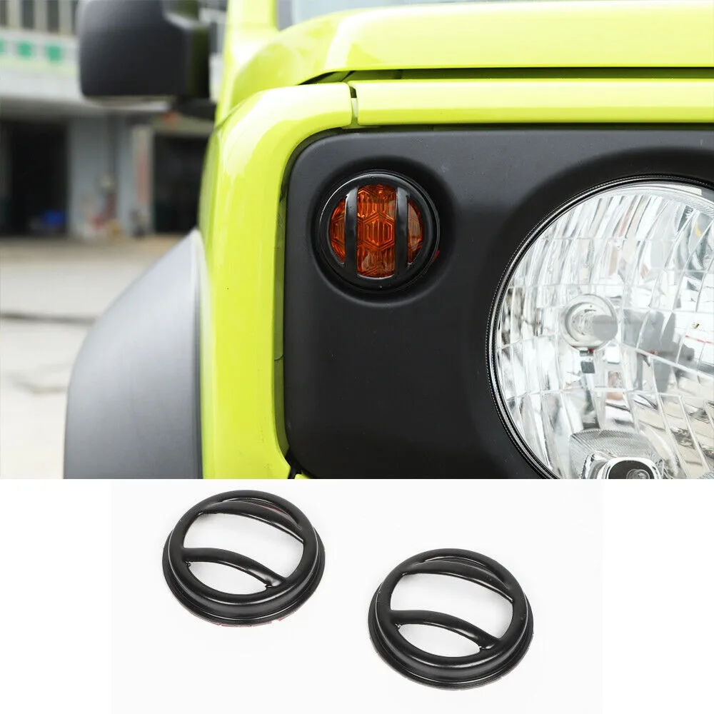 

Iron/ABS Car Refit Car Front Turn Signal Light Lamp Decorative Cover Trim Fit for Suzuki Jimny JB64 JB74 2019-2024