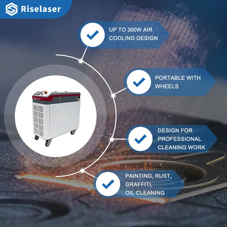 Easy to Operate Laser Cleaning Machine 100W 200W 300W Pulse Laser Cleaner Metal Rust Removal Machine