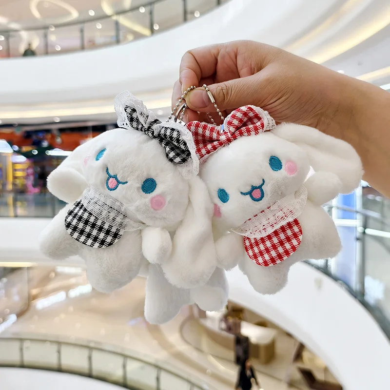 

Cute Sanrio PomPom Purin Dog Plush Keychain Backpack Pendant Anime Cosplay Accessory