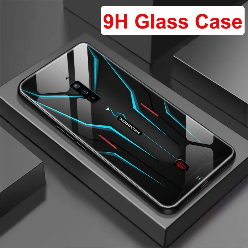 

Для Nubia Red Magic 6S Pro Чехол для Red Magic 6 твердая задняя крышка из закаленного стекла для ZTE Nubia Red Magic 6 Pro чехол s Мягкий бампер
