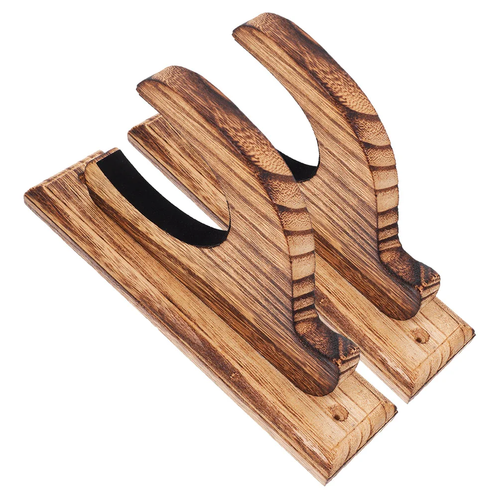 2 Pcs Storage -mounted Sword Bracket Show Holder Display Stand Wood