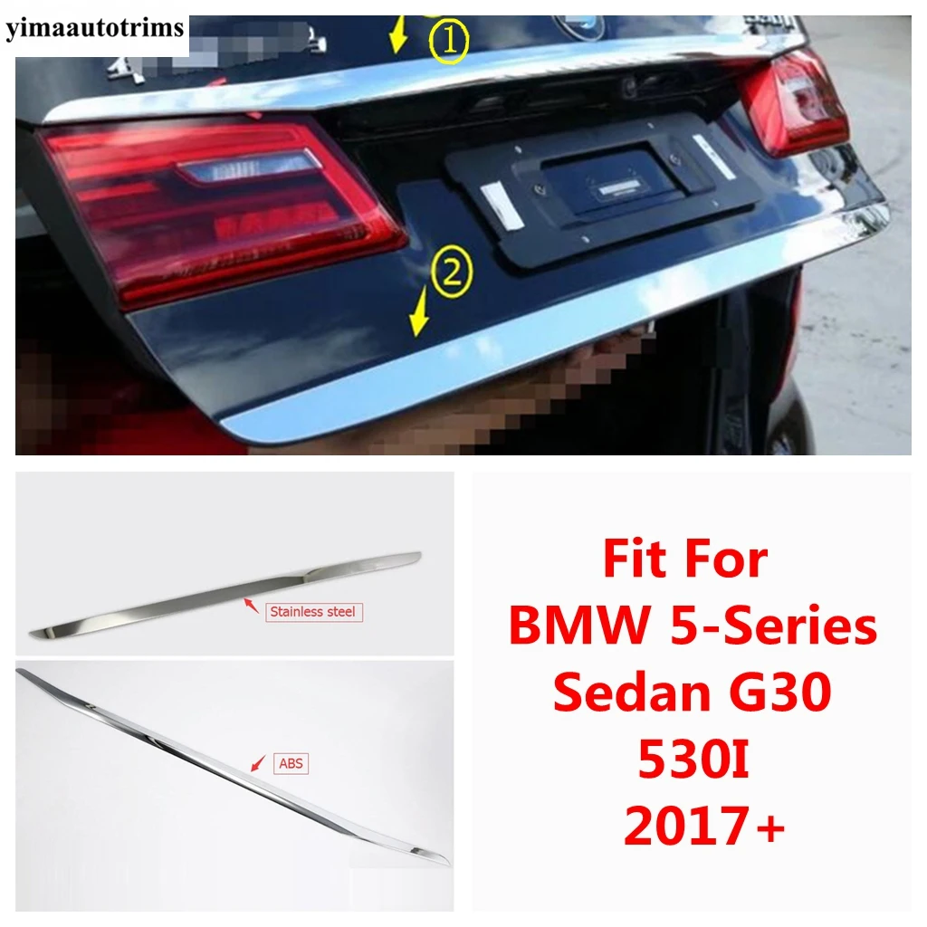 

Car Rear Trunk Tail Gate Door Strip Decoration Cover Trim For BMW 5 Series Sedan G30 530I 2017 - 2020 Accessories Exterior Refit