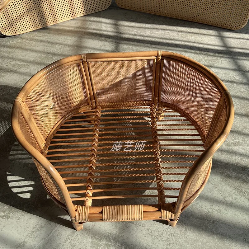 Nordic Indonesia rattan cat house kennel rattan breathable woven cat bed puppy bed children ins photo bed clothing