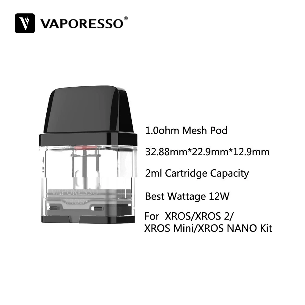 4 pz/lotto originale Vaporesso XROS Pod cartuccia vuota 0.7ohm 0.8ohm 1.0ohm 1.2ohm per XROS/XROS 2/XROS Nano/XROS 3/XROS3 Mini