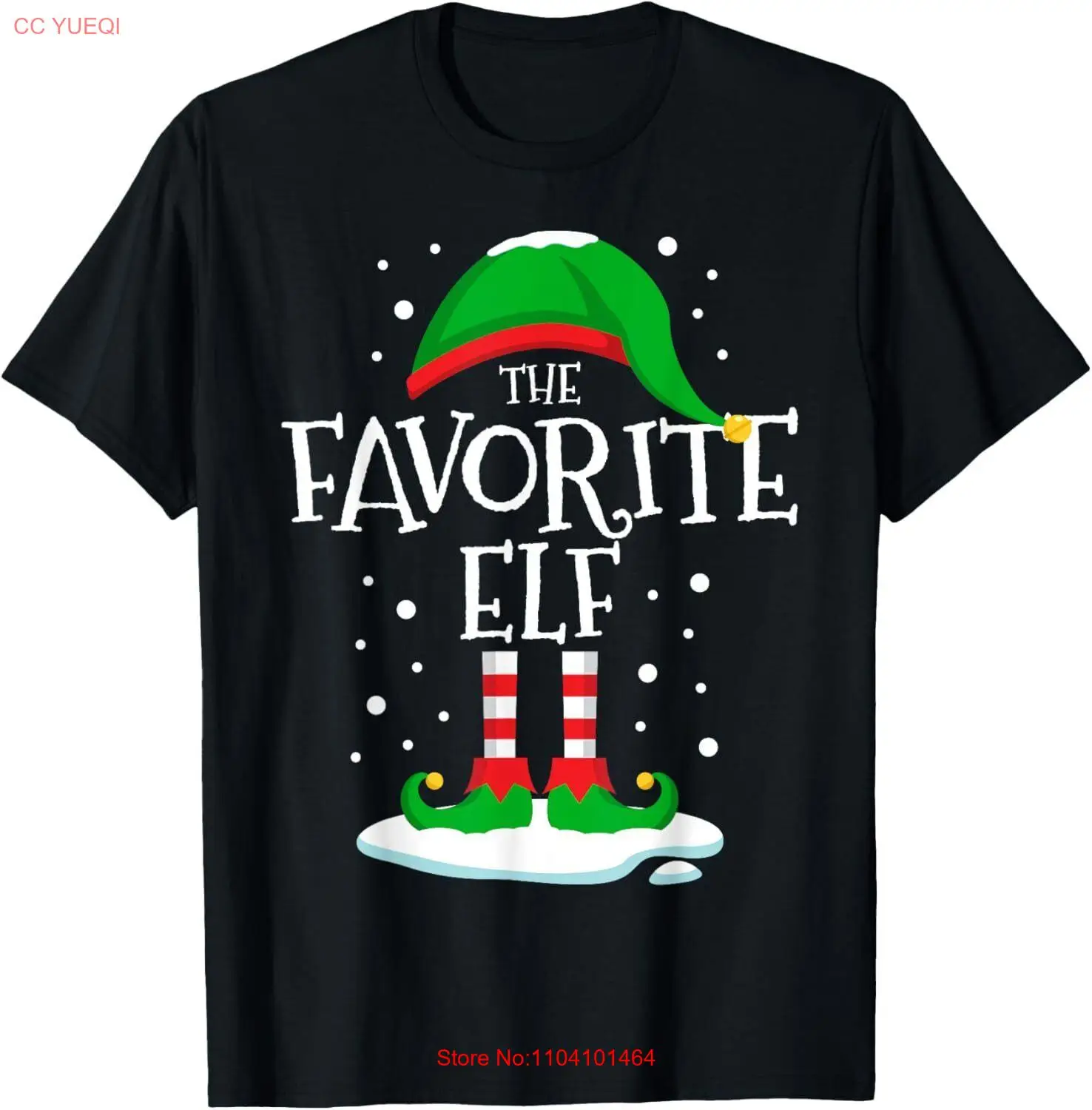 

The Favorite Elf Christmas Family Matching Xmas Group Funny T-Shirt Hoodie