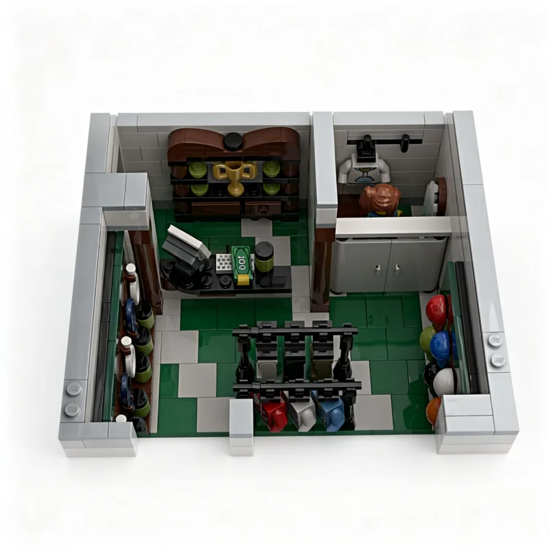 3181pcs MOC Modular Streetscape Tennis Shop Fencing Club Model Building Blocks Construction Toys Christmas Gift Kids Brick Idea