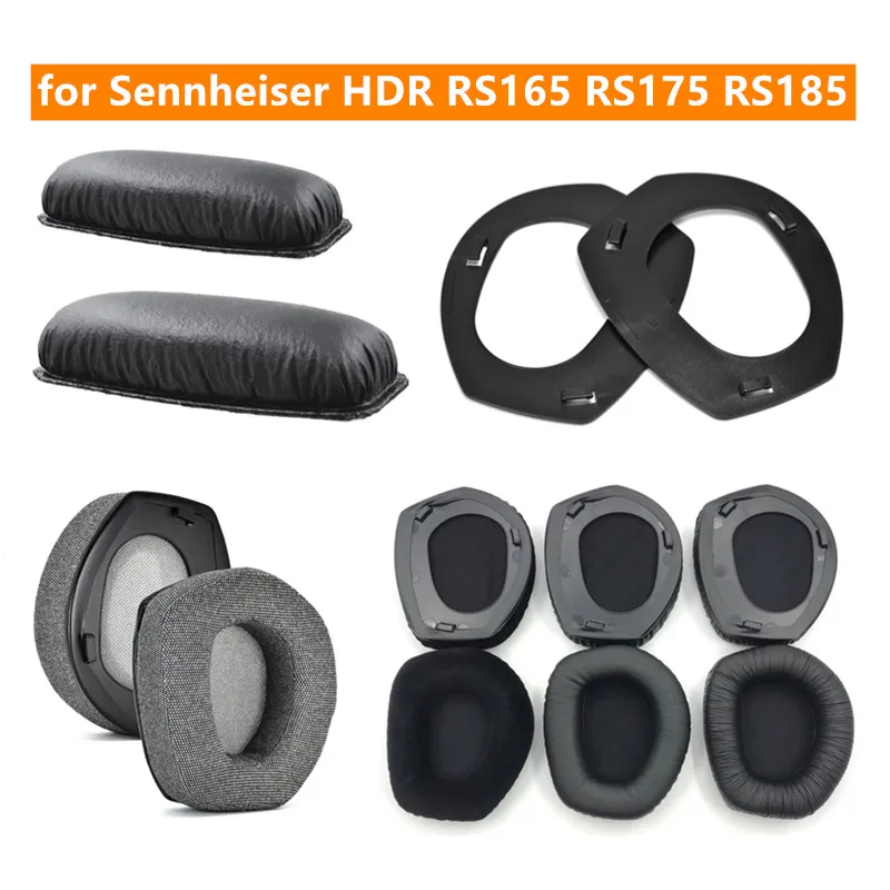 Replacement Headband Ear Pads Buckle Clip Cushion Muffs for Sennheiser HDR RS165 RS175 RS185 RS195 Headphone Earpads