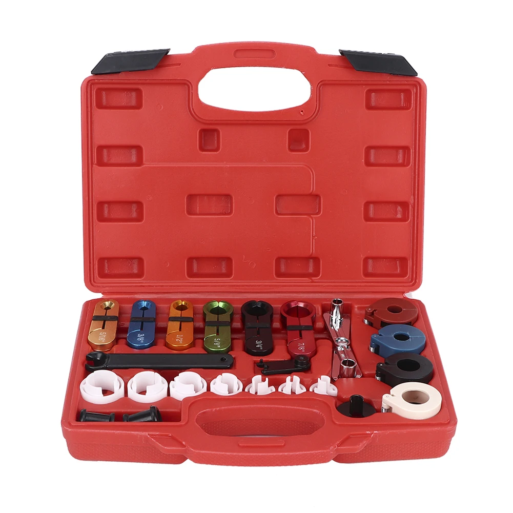 22-Piece Auto Service Disconnect Tool Set, Remover Kit For Car Air Conditioning Hoses & Fuel Pipe Line Maintenance Jobs