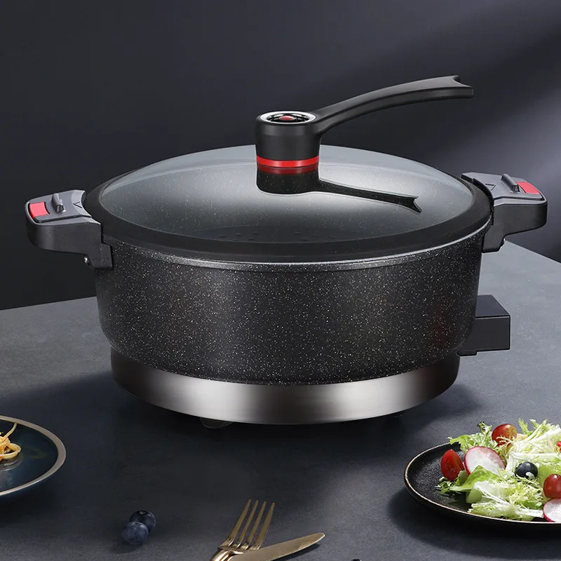 เครื่องใช้ในครัวเรือนแบบบูรณาการหม้อร้อน Maifan หิน Micro-ความดันซุปไฟฟ้านึ่งความดัน