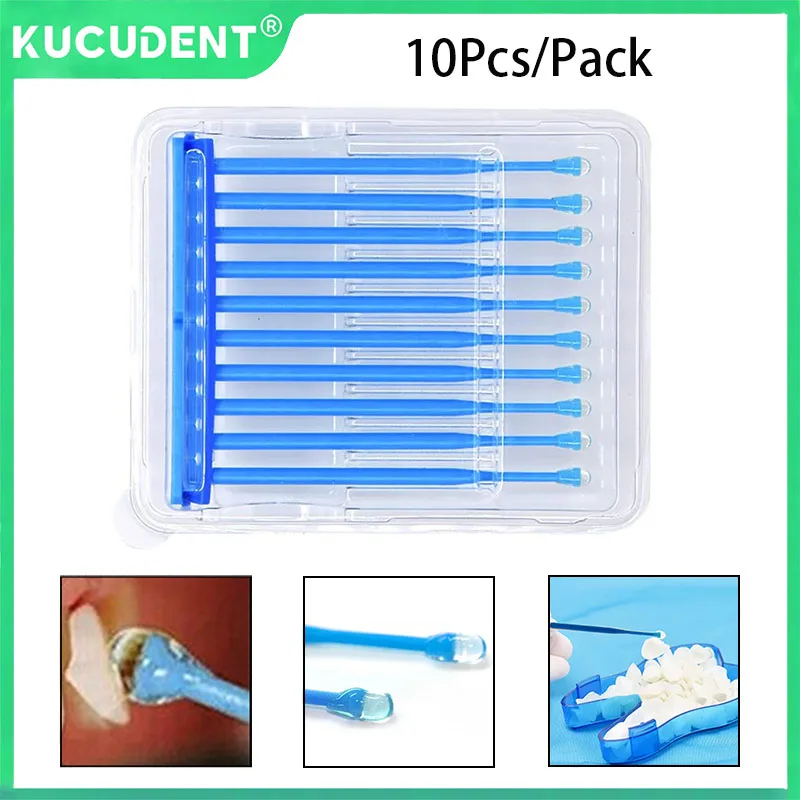 

10 шт. стоматологический клейкий аппликатор для зубной короны, фарфоровый шпон, одноразовые палочки для ухода за здоровьем, щетка, материал для стоматологии
