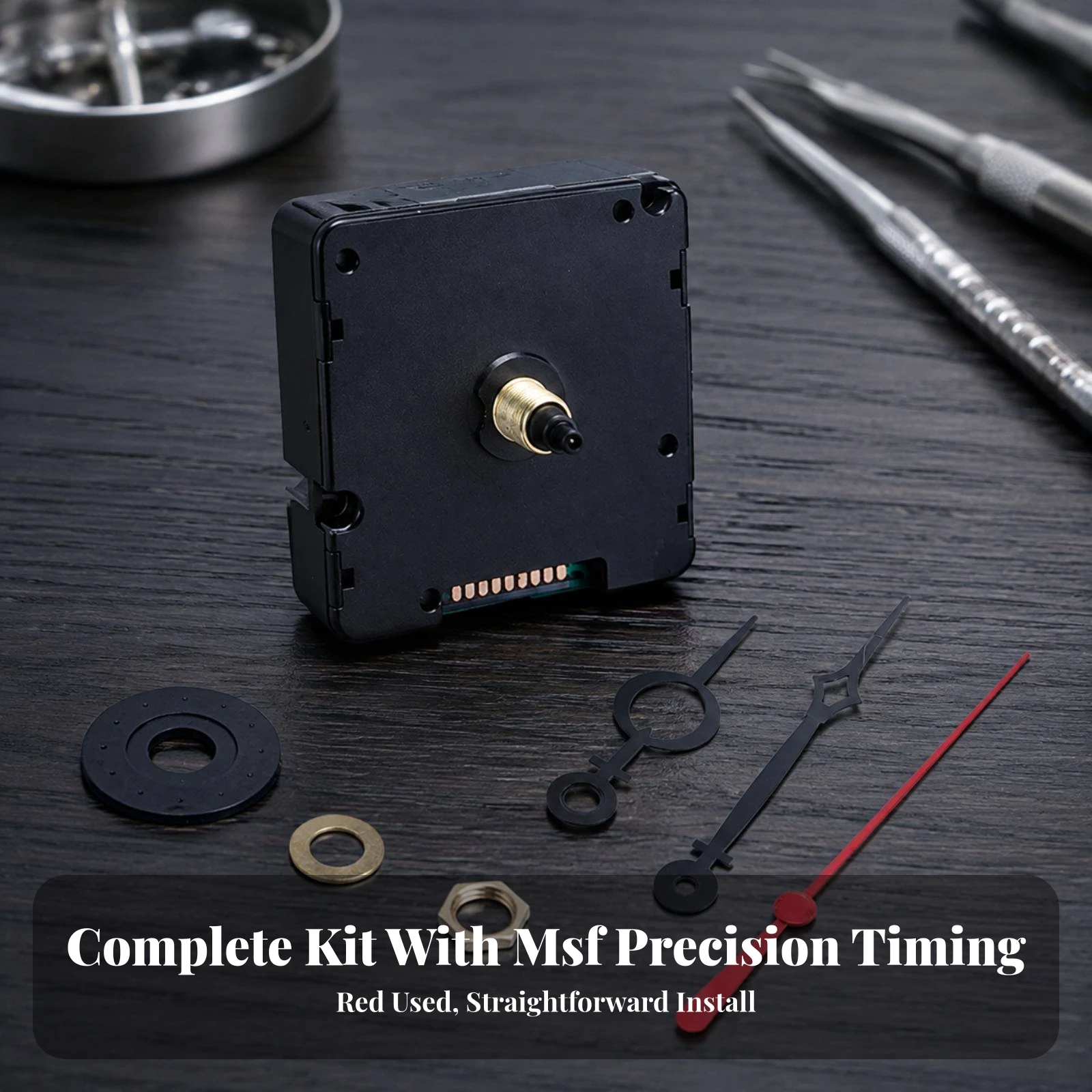 Radio Controlled Clock Movement Accurate Clock Mechanism with Hands Accurate Repair for Hobbyists, Home Decor