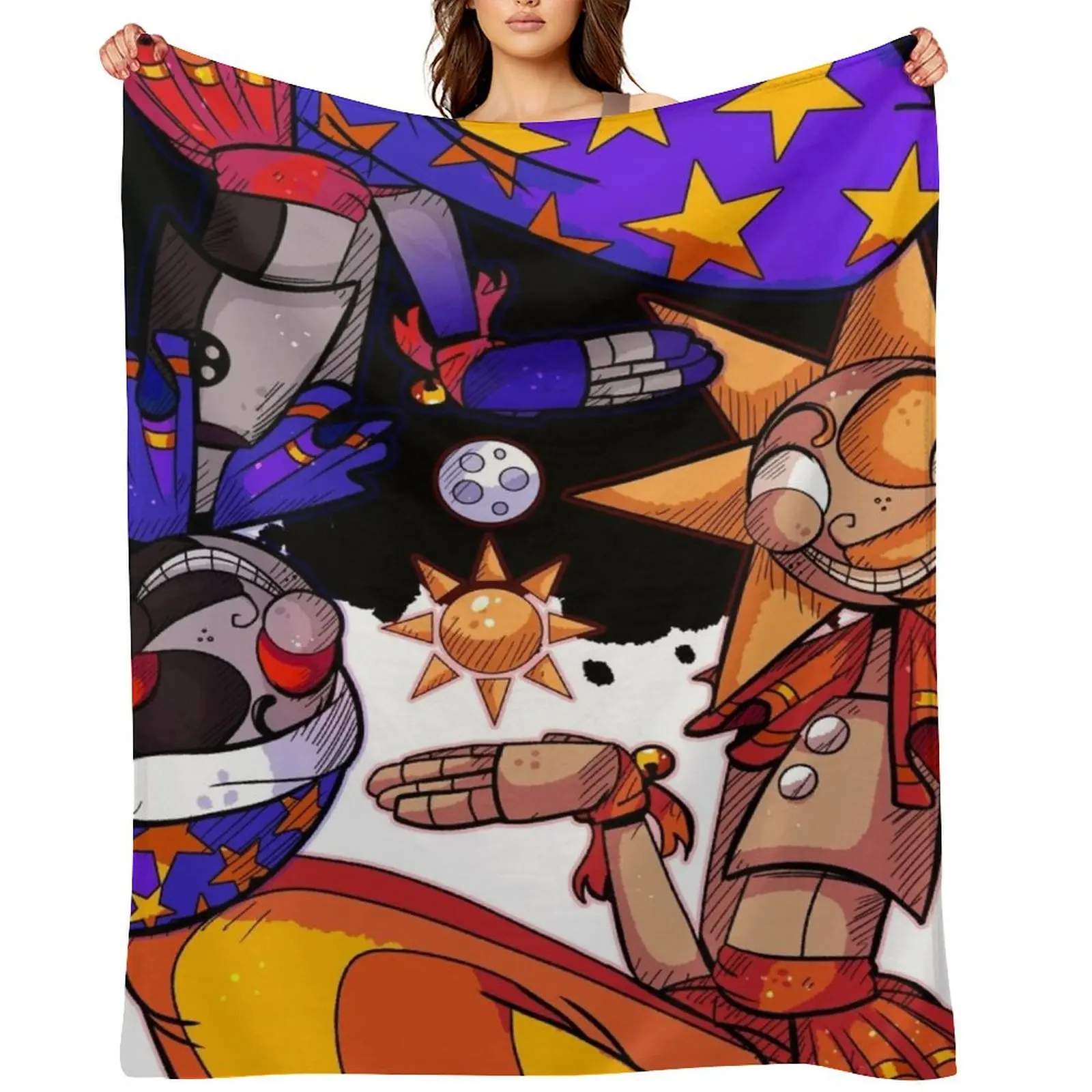 

Sun/Moon Throw Blanket Designers Loose Personalized Gift Blankets For Baby Blankets