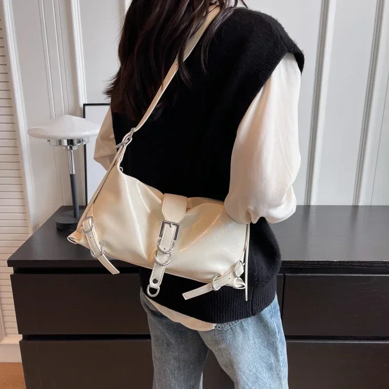 2023 High Quality Women\'s Bags Autumn New Fashion Simplicity High-capacity  Advanced Sense Shoulder Bag Solid Versatile Handbag