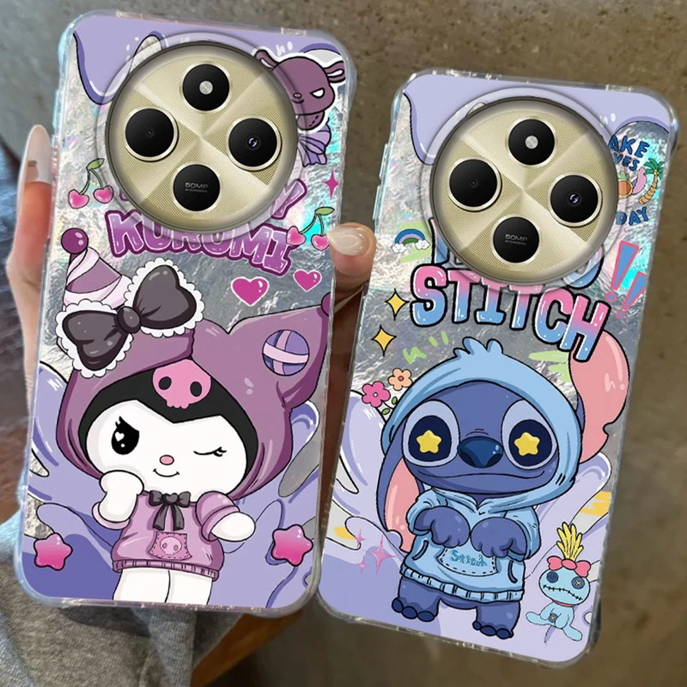 

Couple Cartoon Animal Girls Phone Case For Xiaomi Redmi 14C 13C Note 14 13 12 11 10 9 8 Pro 9A A3 A2 A1 Women Funda Cover Coque