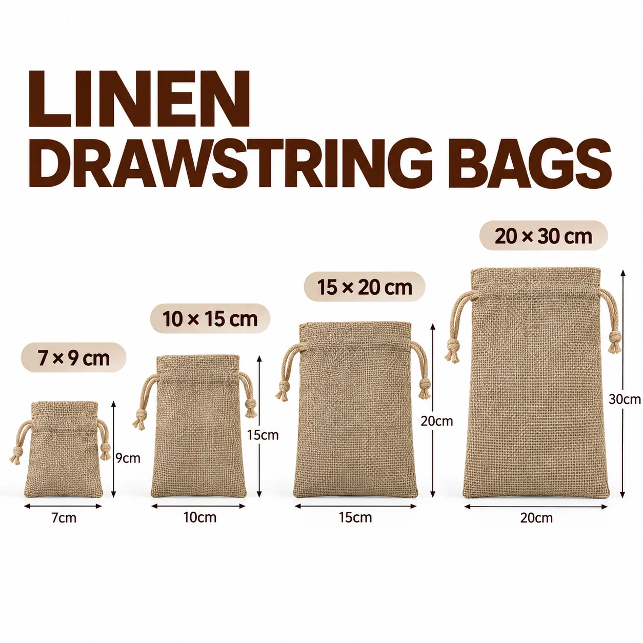 Jute Bag Packaging - أكياس هدايا من الخيش الطبيعي برباط،