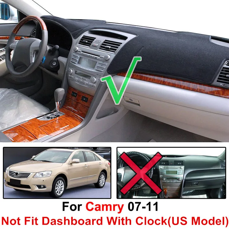 For Toyota Camry Aurion XV40 2007-2009 2010 2011 Dashmat Dashboard Cover Mat Pad Anti-UV SunVisor Protect Carpet Car Accessories