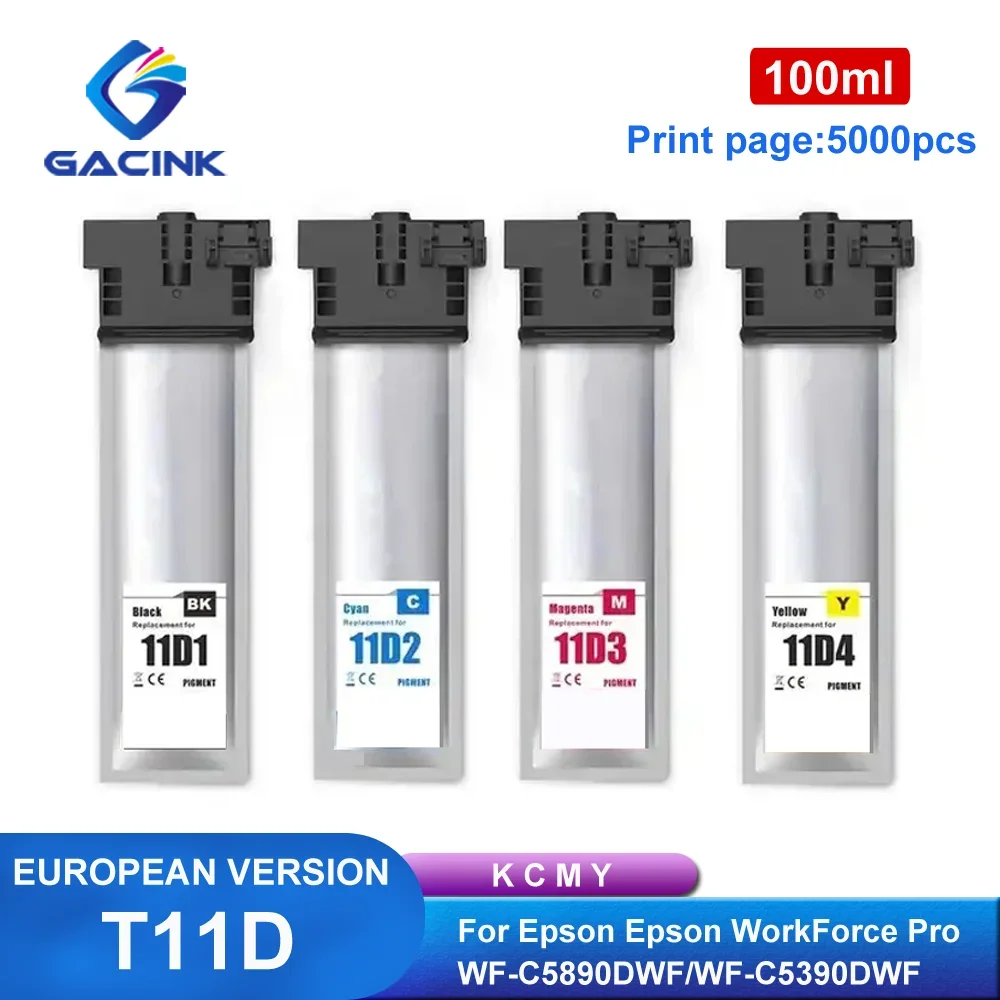 

T11D1-T11D4 T11E1 T11C1-T11C4 Ink Cartridge For Epson WorkForce Pro WF-C5890DWF WF-C5390DWF Europe printer & Pigment Ink