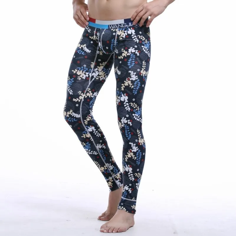 WangJiang Thermo Underwear uomo cotone uomo Long Johns collant invernali marsupio Sexy mutande lunghe pantaloni termici pigiama Legging