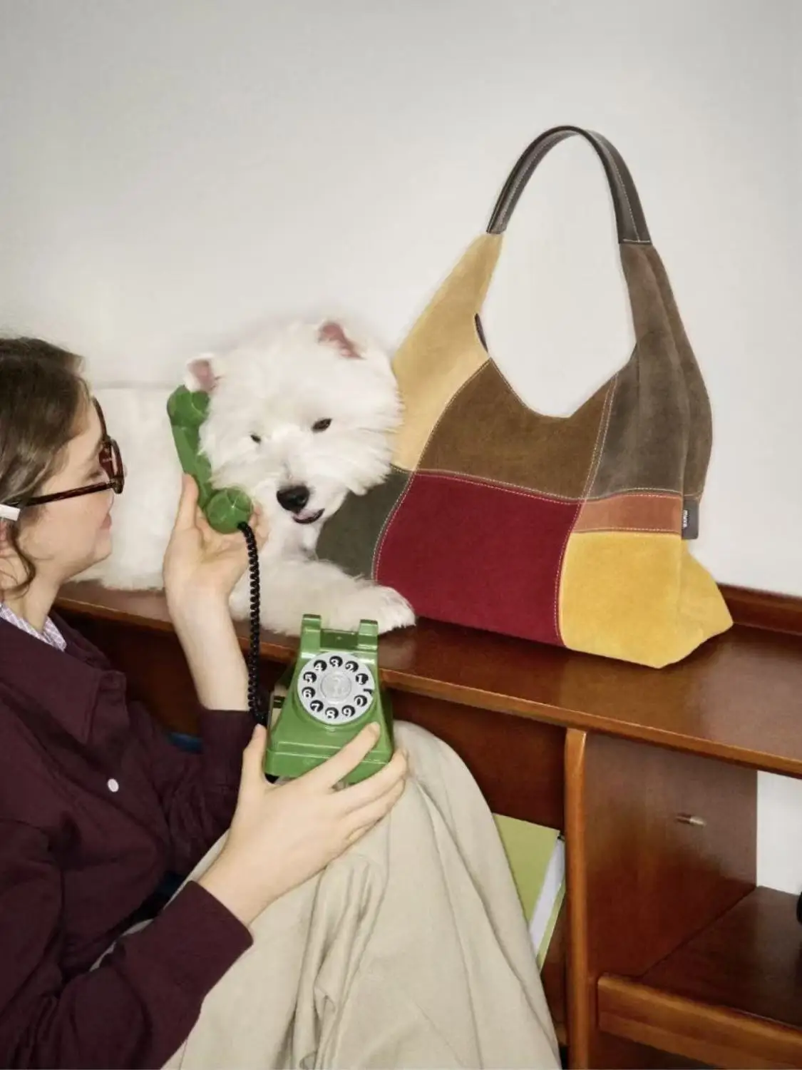 

Fashionable Women's Bag Contrasting Canvas Bag Women's Large Capacity Retro Contrasting Splicing New Single Shoulder Handbag