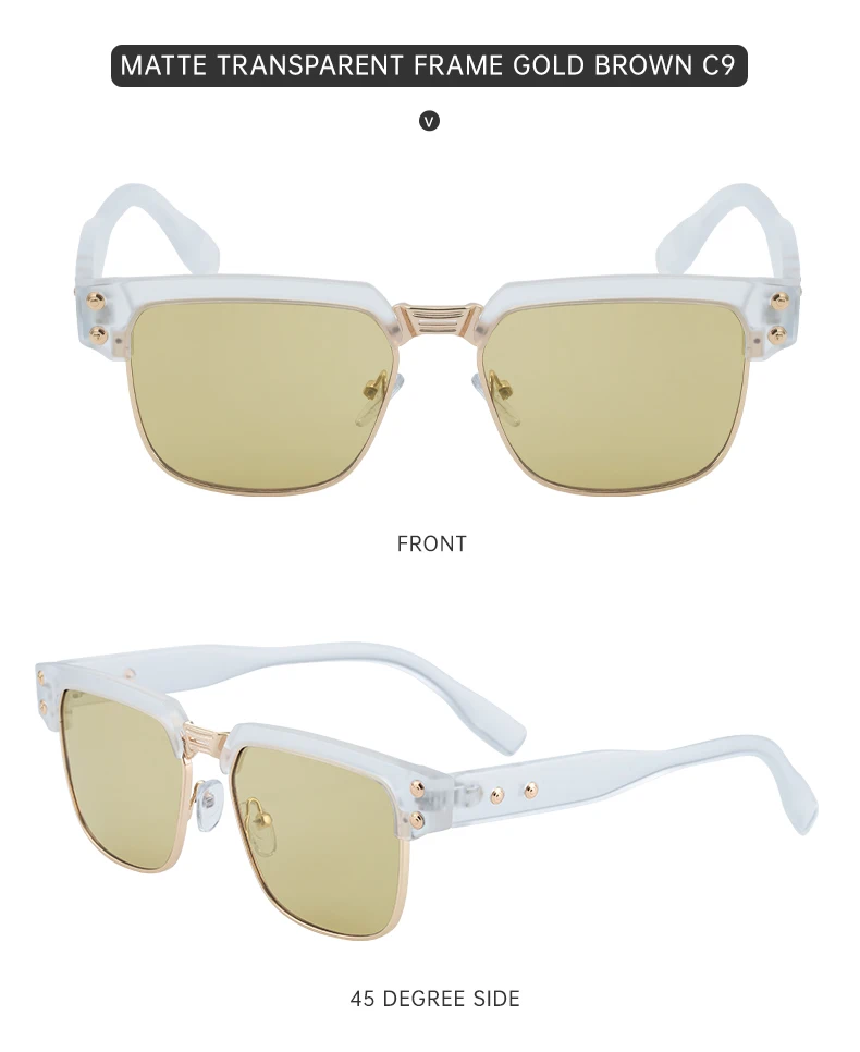 Steampunk Polarisierte Quadratische Sonnenbrille für Herren 2026 Luxusmarke Vintage Punk Metall Outdoor UV400 Sonnenbrillen Klassische Fahrbrillen – Detail 20