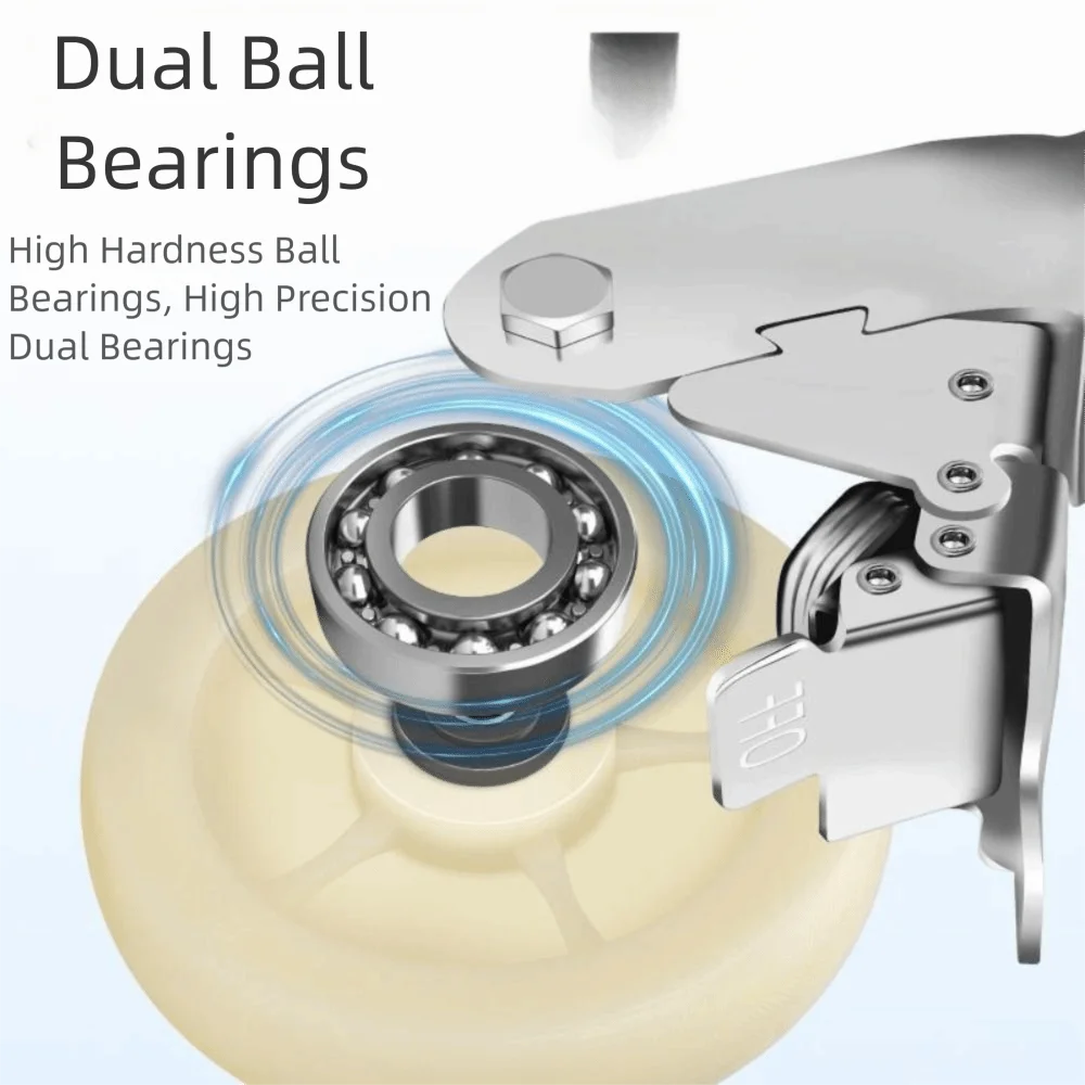 

Супер бесшумные сверхмощные ролики с высокой нагрузкой, мягкие резиновые универсальные ролики, износостойкие, нержавеющие, универсальные колесные кроватки