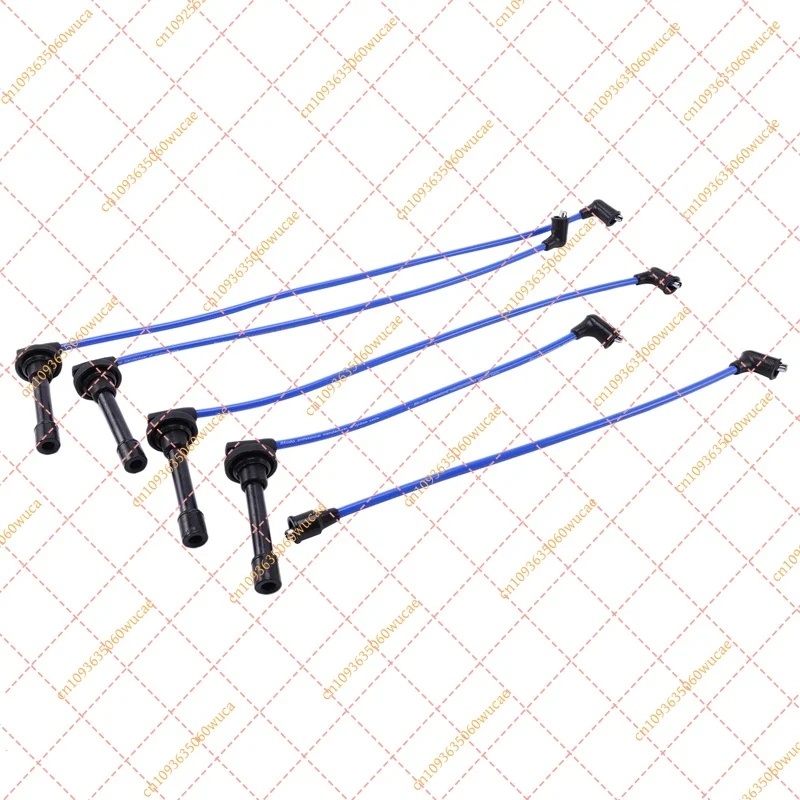 Spark Plug Wire Set 32700-PTO-000, High Performance Ignition Wire for Honda Civic del Sol (1992-2002), Blue