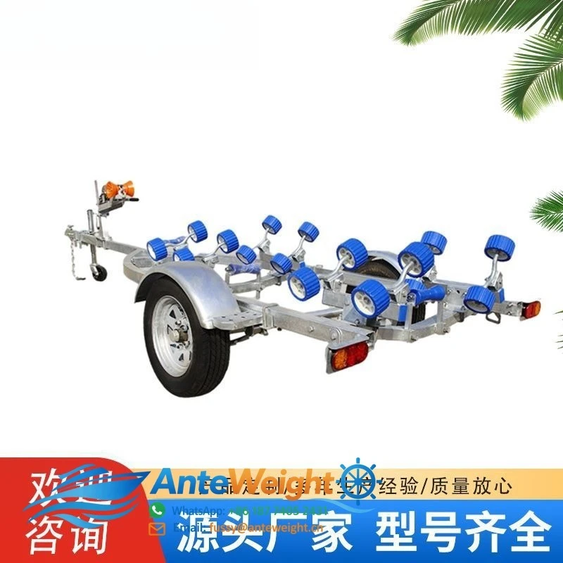 Roller Boat Trailer for Rescue Dinghy & Inflatable Boat, Speedboat & Yacht Dolly | Export Watercraft Transport Frame