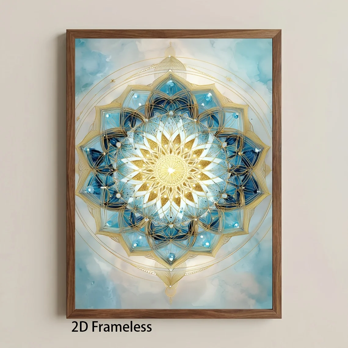 2027,2D Flat, Vertical Sacred Geometry Mandala Wall Art - Seed of Life Suitable for Home, Yoga Studio, Meditation Room Decor,