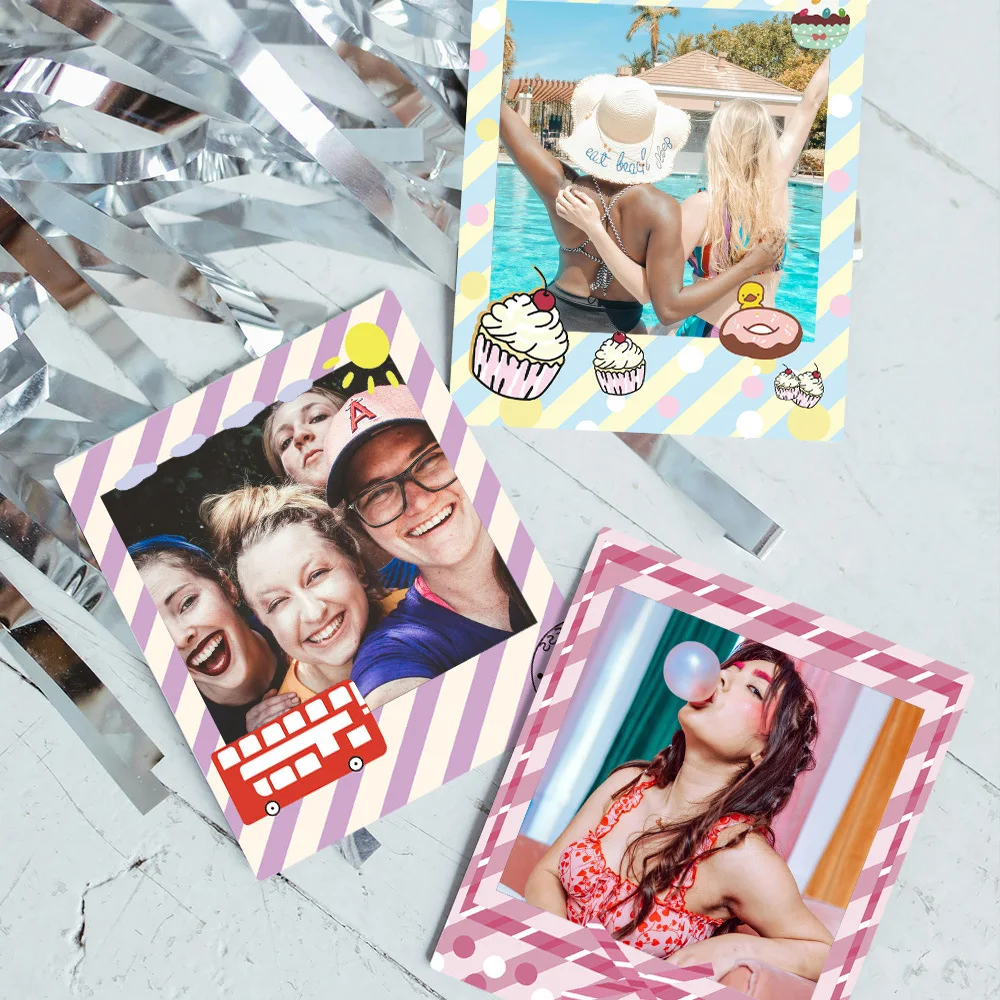 4 Inch Instax Square Film Frame Tags Photo Decoration 12 Creative DIY Decorative Stickers For Fujifilm Instax Square SQ1/SQ40