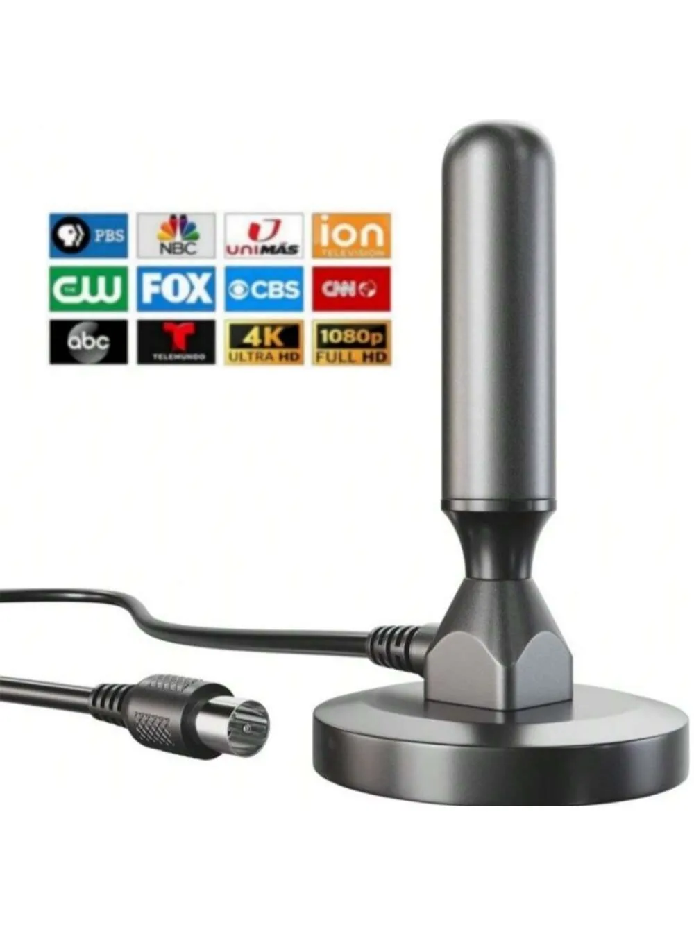 ​​HD Digital TV Antenna - Magnetic Base 360° Reception for 4K 1080P HDTV Free Local Channels​​