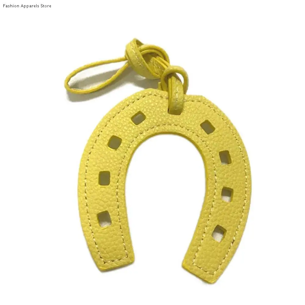 

2PCS Handbags Accessories Casual Horse Hoof Pendant Leather Solid Color Key Chain Fashion Exquisite Purse Accessories Bag