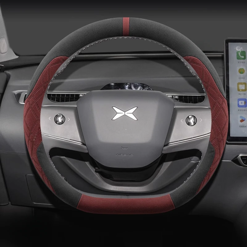 

Suede Car Steering Wheel Cover for Xpeng G6 G9 X9 MO3 P7+ 2022 2023 2024 2025 Xpeng Interior Accessories