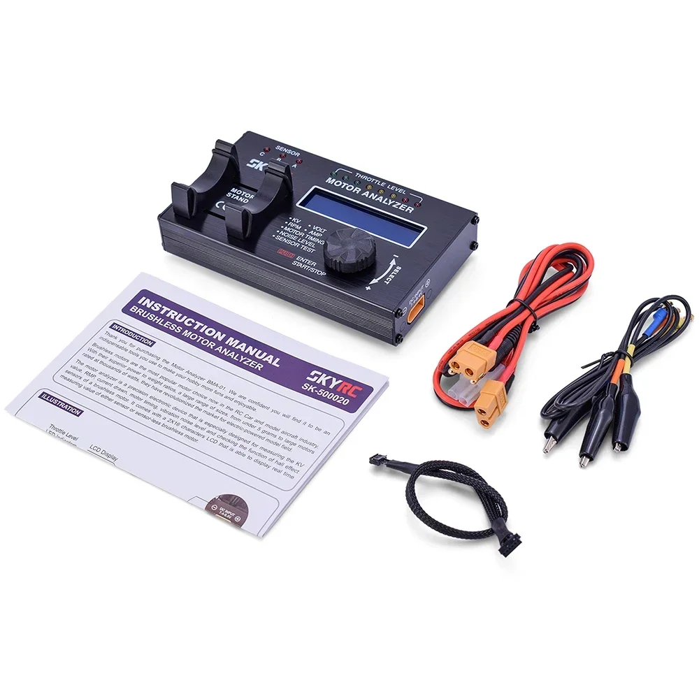 Skyrc analisador de motor bl, analisador de motor elétrico sem escova, testador de motor lcd com tela lcd para carros rc sk- 500020