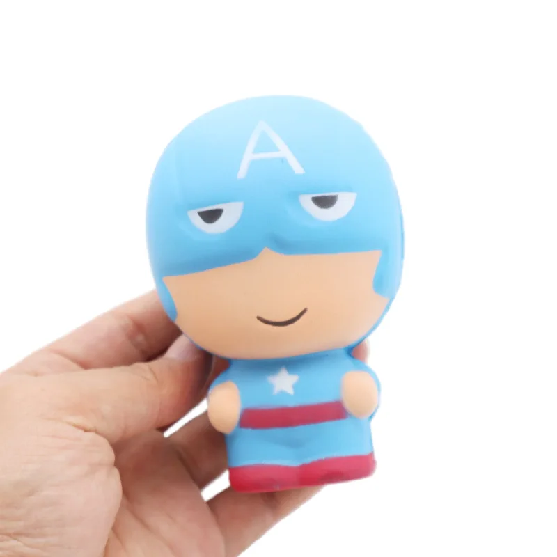 Marvel Avengers Resilience Anime Dolls SpiderMan Hulk Ironman PU Stress Relief Squishy Toy Kawaii Cartoon Children Birthday Gift