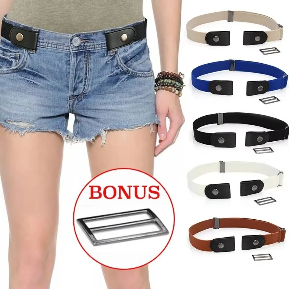 Cinturón Elástico Invisible para Mujer, Extensible, Unisex, Cinturón Mujer, Correa Delgada, Cinturón Elástico Ajustable, Cinturón para Personas con Poco Espacio entre las Caderas