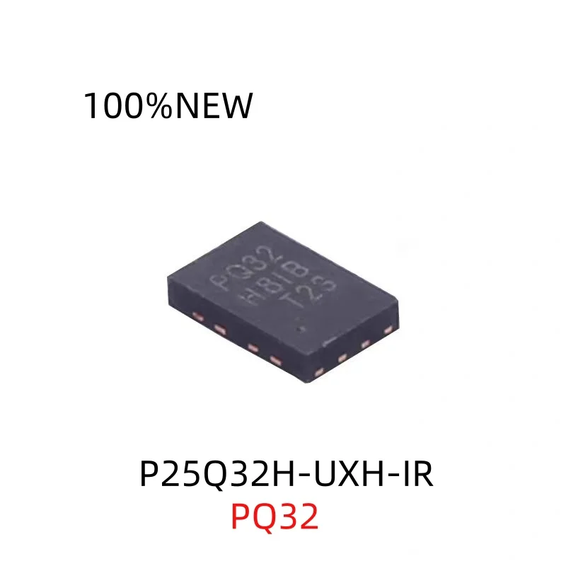 (10Pcs) 100% New P25Q32H-Uxh-Ir Pq32 Uson-8(2X3X0.55) 32Mbit Memory Chip Ic