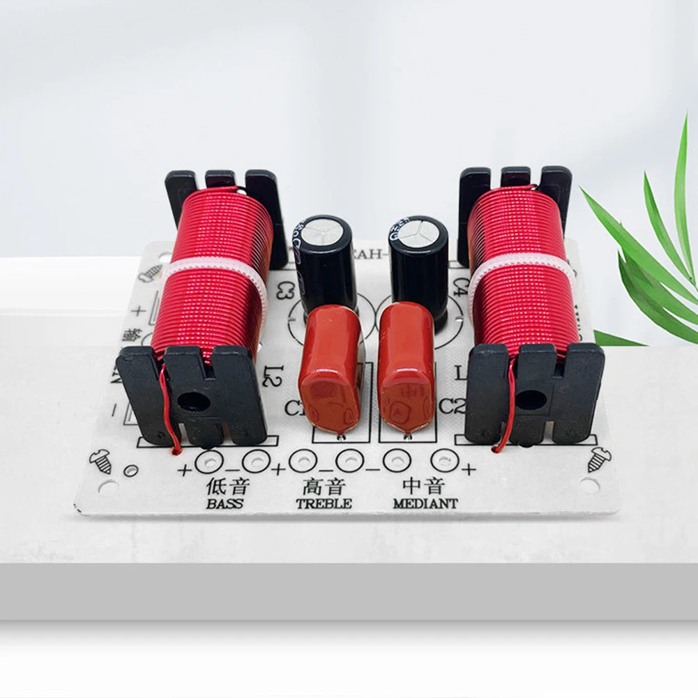 3 Way Speaker Crossover Circuit Treble Midrange Bass Module Frequency Divider Home Loudspeaker Filter Refit Accessory
