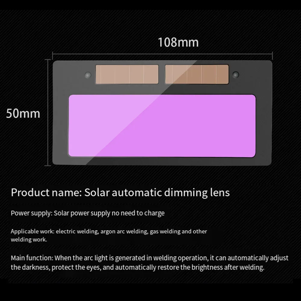 Imagem -04 - Solar Auto Escurecimento Sombreamento Soldador Olhos Máscara Óculos True Color Soldagem Lente Protetora Capacete