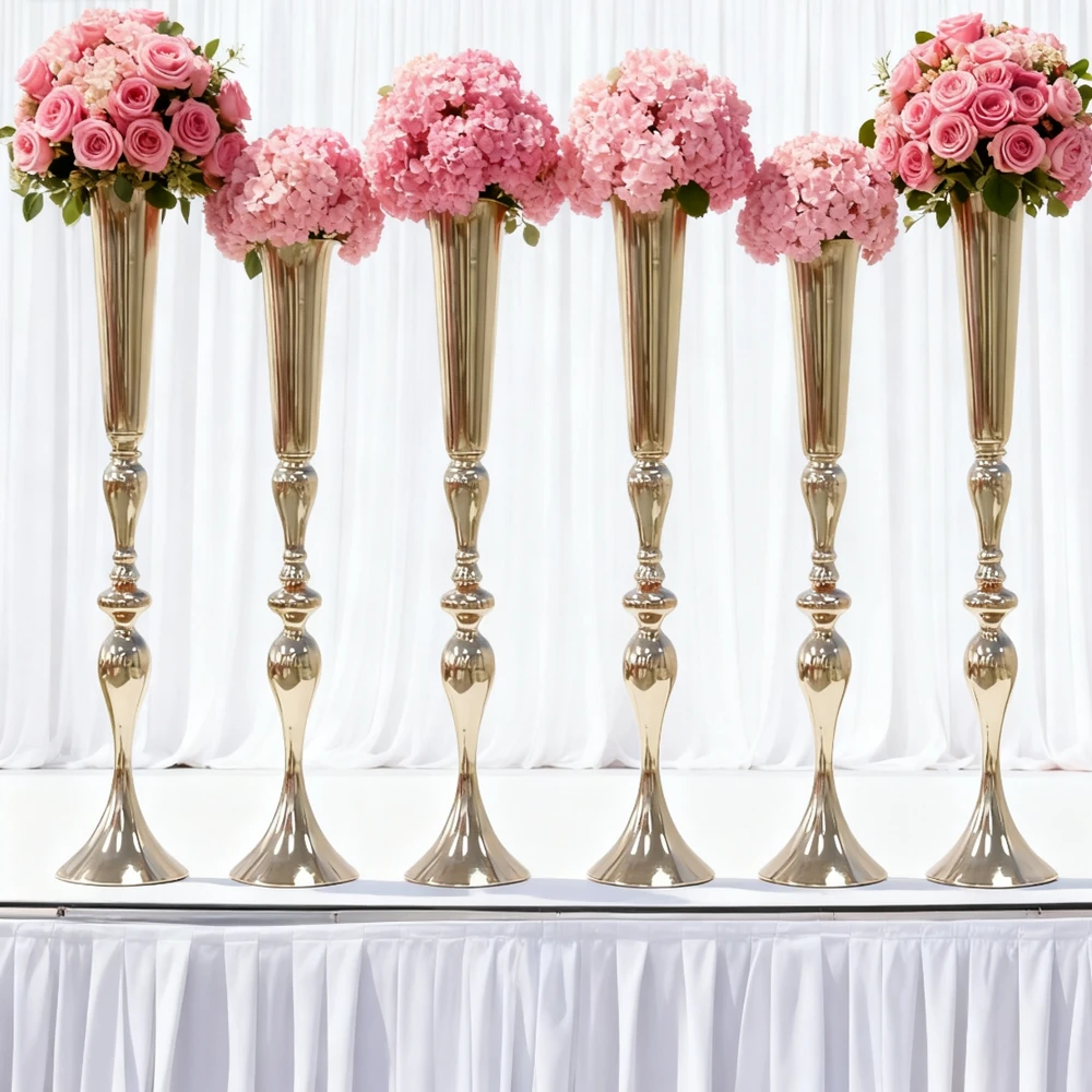 

65-110 см) f1 10 шт., высокие центральные вазы для свадебного приема, акриловые хрустальные подставки для цветов, свадебные золотые вазы для декора