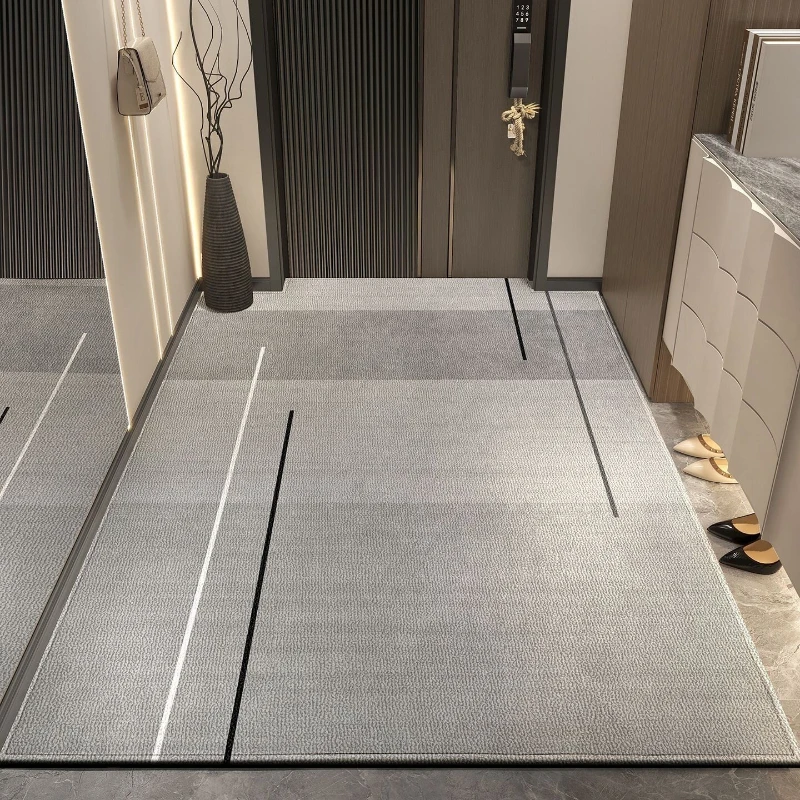 Entrance Doormat Stain-resistant Dirt-resistant Floor Mat Minimalist Geometric Pattern Rug Welcome Rugs Home Decoration Carpet