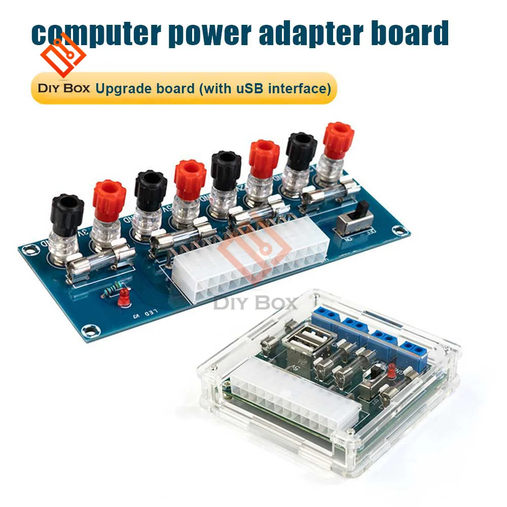 HU-M28W 24Pin Desktop Computer Power Adapter Board And Shell Atx Power Board Lead-Out Module Power Supply Output Terminal