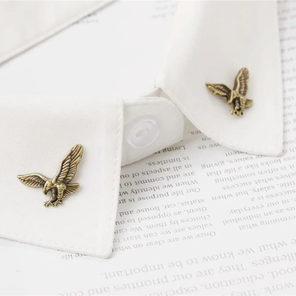 New Vintage Eagle Animal Brooches Exquisite Metal Material Golden Lapel Pin Jewelry for Men Clothing Suit Shirt Accessories Gift - view 4