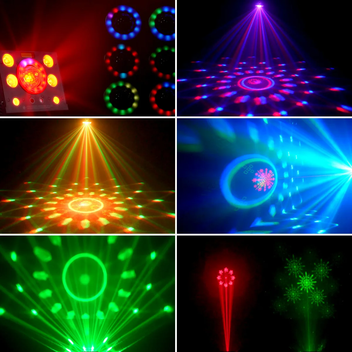 Magic Ball Light with Laser, 6in1 RGB Rotating Sound Activated Stage Lamp for Bar KTV Party