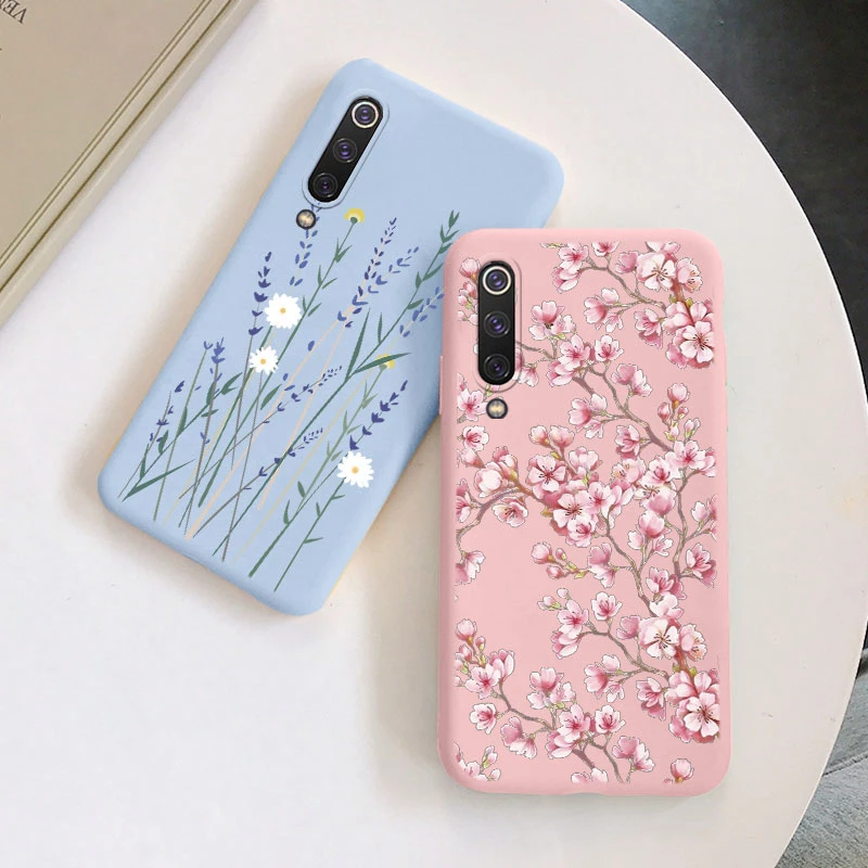 For Xiaomi A3 Mi A3 Lite Case Funny Cartoon Cat Shell Luxury Fashion Flower Pattern TPU Soft Cover For Xiaomi A3 A 3 Lite Fundas