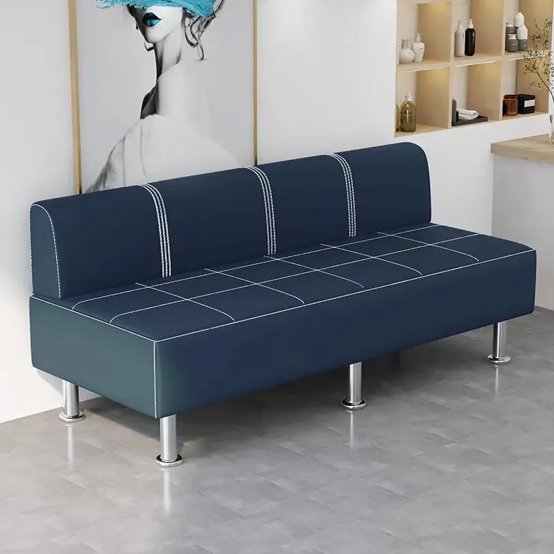 Internet celebrity hair salon leisure seat rest  hair salon with barber shop sofa area guests waiting row sofa