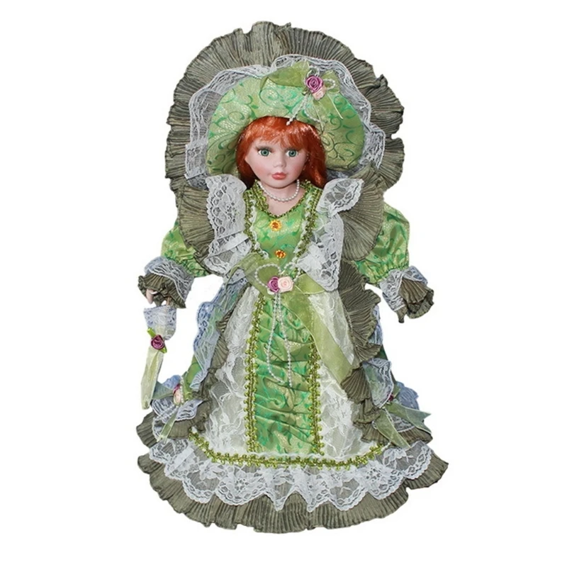 

Victorian Ceramic Doll Figurine Suitable for Photography Props Party Theme 15UB