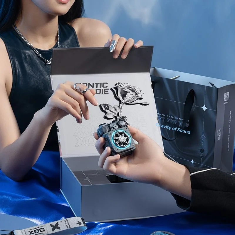 Speaker Portabel Bluetooth 5.0 Audio Bluetooth Muzen Cyber Cube-Pro Baru dengan Fidget Spinner Suara Jernih dengan Led RGB