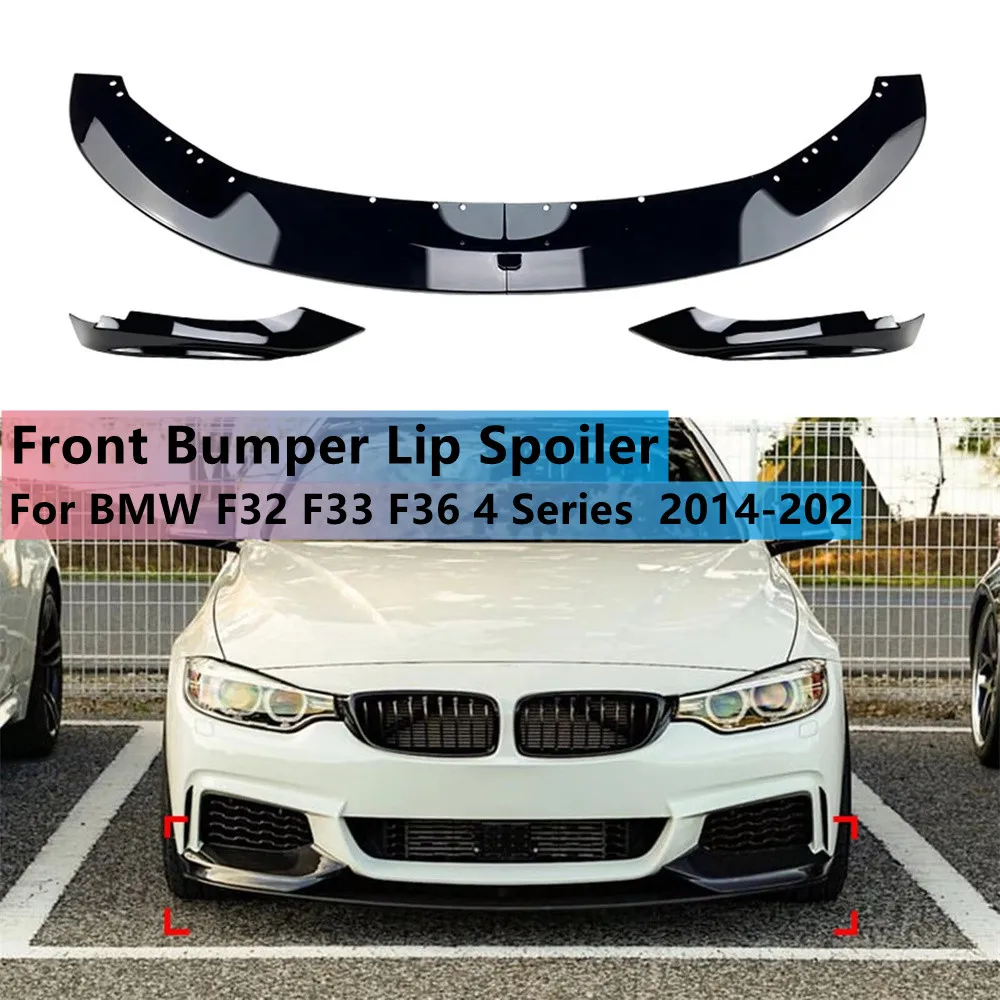 For BMW F32 F33 F36 4 Series 420i 425i 430i 440i M440i 2014-2020 Car Front Bumper Lip Spoiler Splitter Diffuser Cover Guard Trim