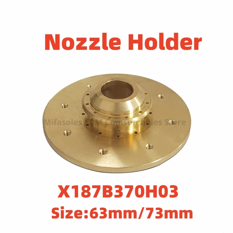 M216 Nozzle Holder D63mm D73mm Brass Ring 8 holes X187B370H03 X182B458H02 for Mitsubishi SX,CX,FX,FA Service Wire EDM Machine