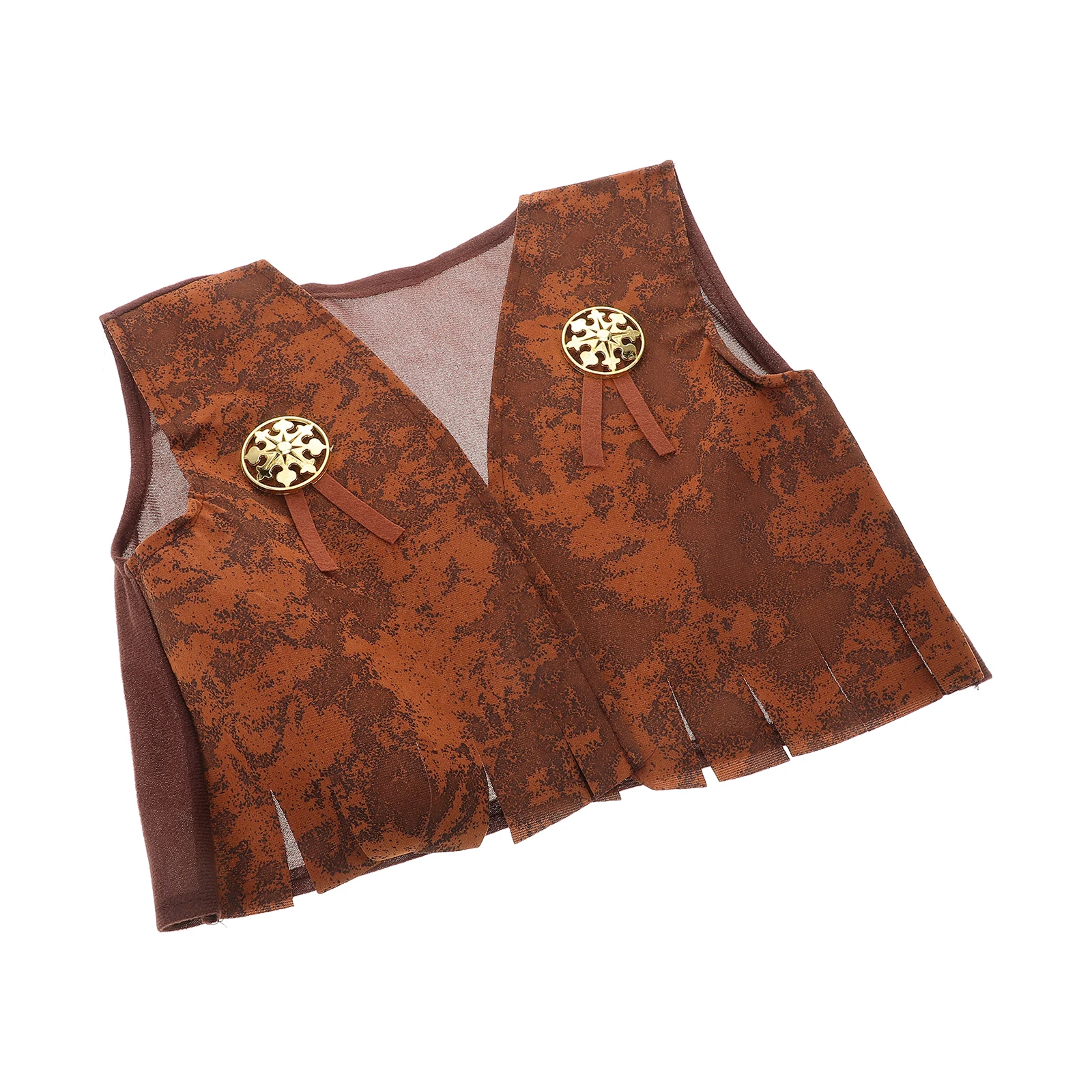 

's Denim Clothing Brown Vest Cow Cowboy Costume for Women Outfits Costumes Teens